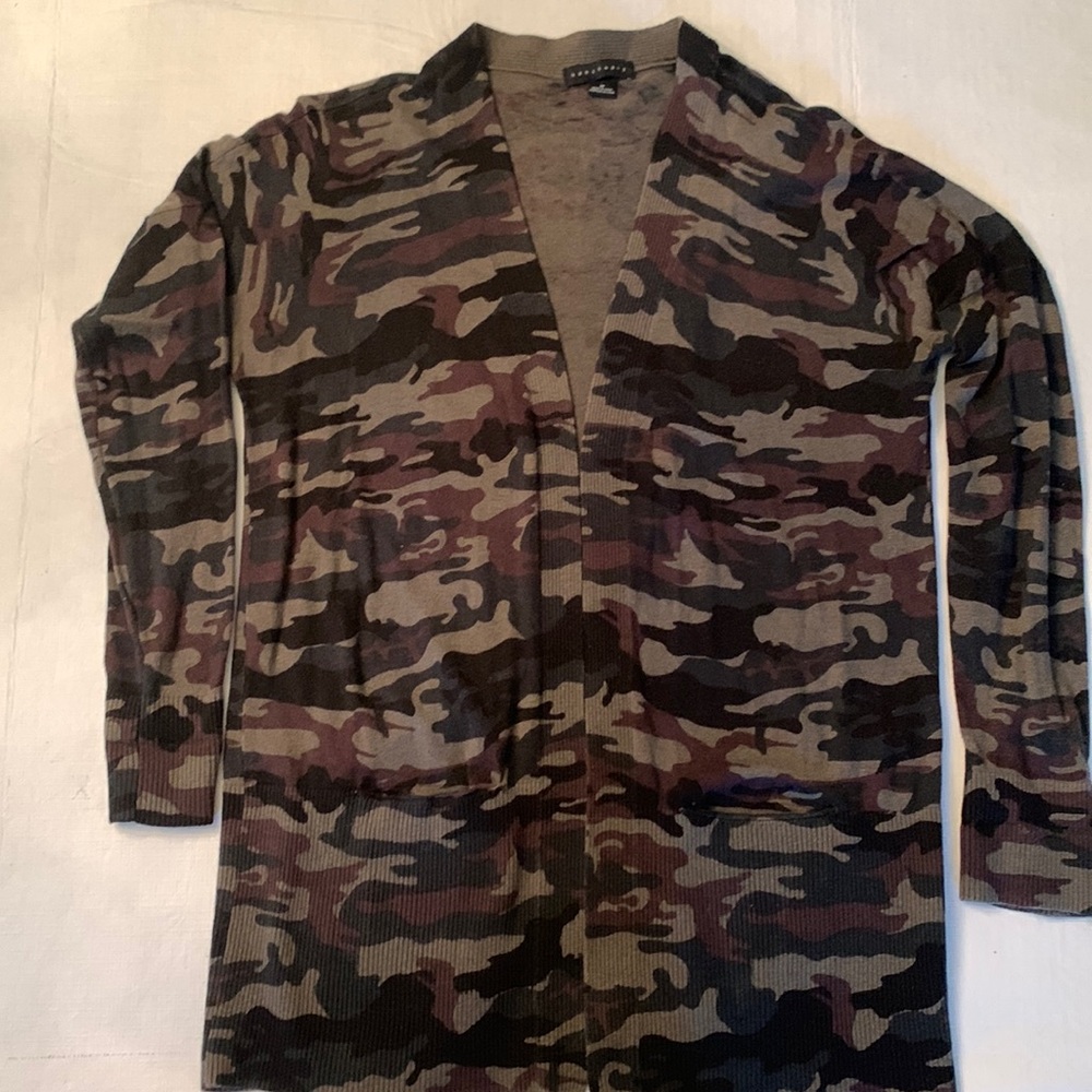 Sanctuary women’s camo open cardigan